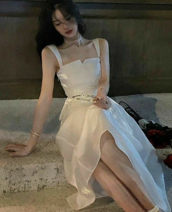 Modest A line White Straps Birthday Dresses 22th Birthday Outfit P1121 Modest A line White Straps Birthday Dresses 22th Birthday Outfit P1121