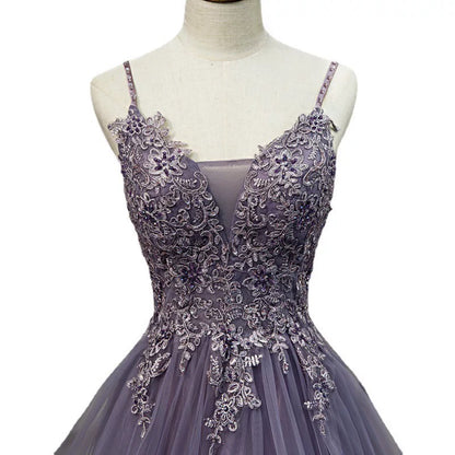 Robe de bal longue sans manches en dentelle pour le bal de promo P1174