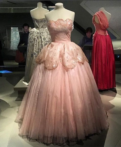Rosa Sweetheart Ballkleid Abschlussballkleid mit Spitze P1176