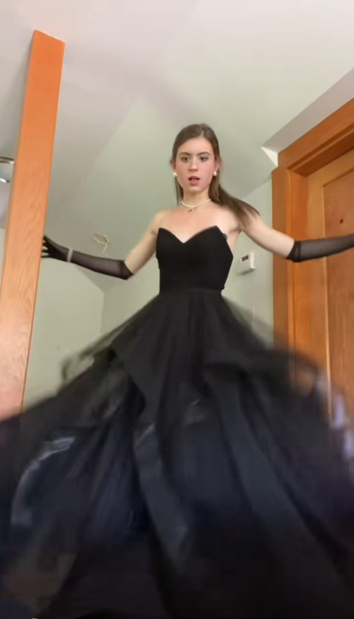 Vintage Ball Gown Strapless Sleeveless Long Tulle Black Prom Dress P12 PreppyDress Vintage Ball Gown Strapless Sleeveless Long Tulle Black Prom Dress P12 PreppyDress