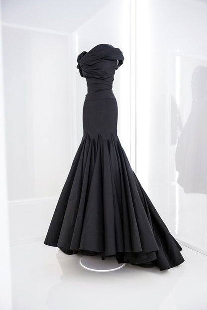 Sexy Meerjungfrau Lange Schwarze Ballkleider P1266