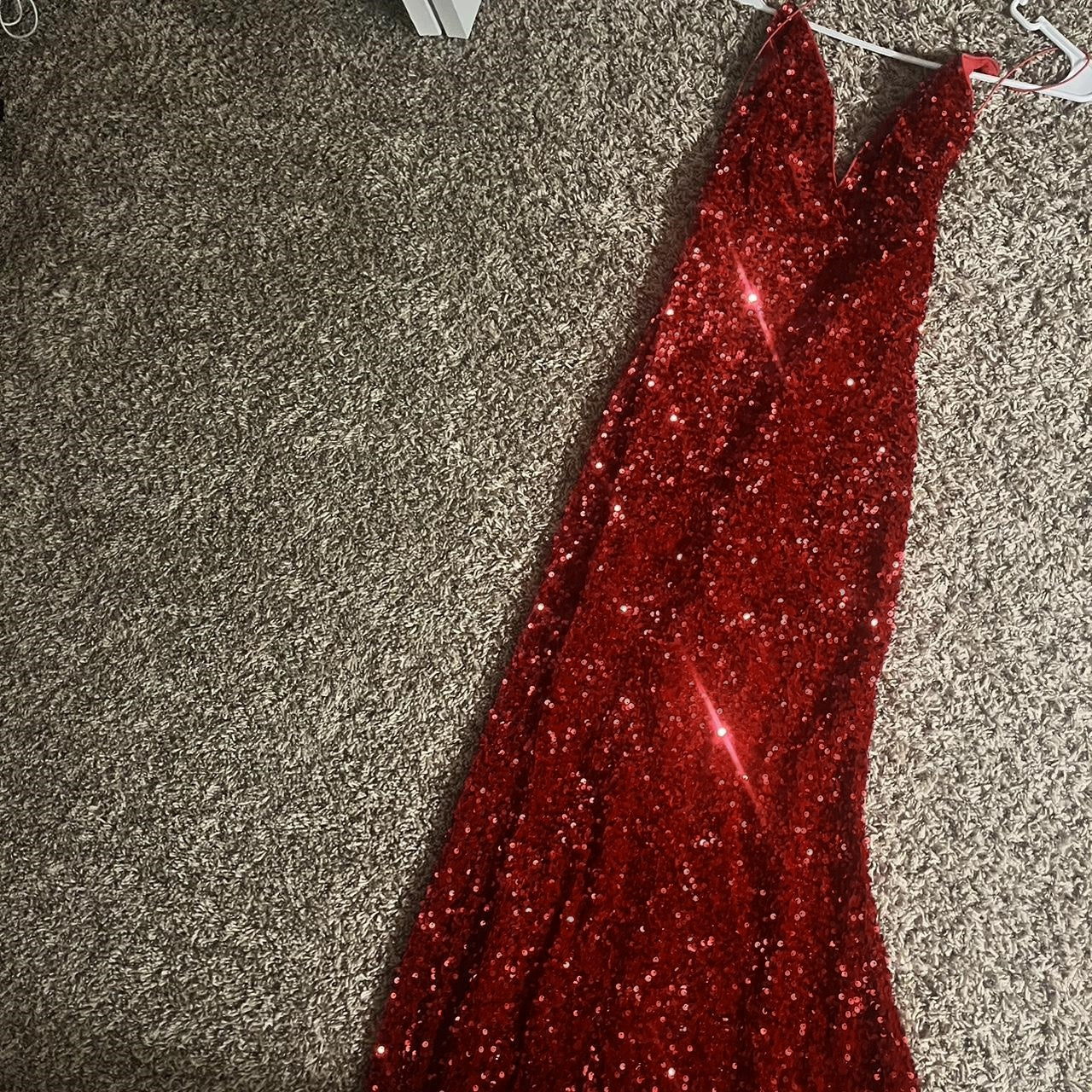 Classic Mermaid Black Girl Sequin Prom Dresses 22th Birthday Outfit P1383