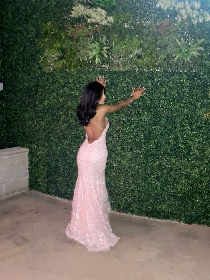 Elegant Mermaid Pink Lace Prom Dresses Formal Evening Dress P1143 PreppyDress Elegant Mermaid Pink Lace Prom Dresses Formal Evening Dress P1143 PreppyDress