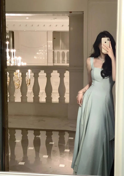 A Line Square Neck Prom Dress Elegant Evening Gown P1474