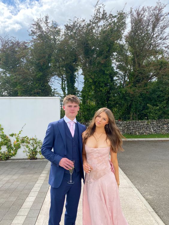 Sexy Mermaid Long Pink Lace Prom Dress Party Dresses P1585