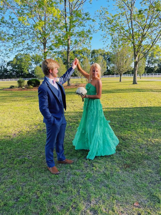 Simple A line Halter Long Green Prom Dress Party Dresses P1596 PreppyDress Simple A line Halter Long Green Prom Dress Party Dresses P1596 PreppyDress
