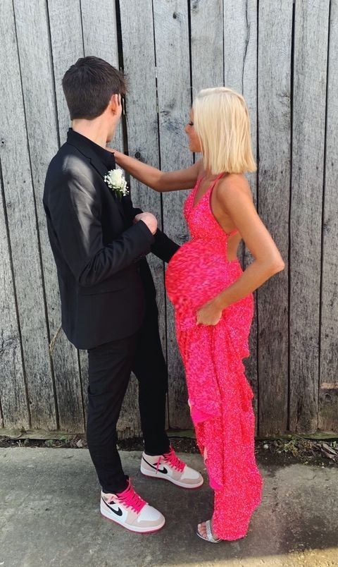 Simple A line Straps Long Pink Sequin Prom Dress Party Dresses P1601