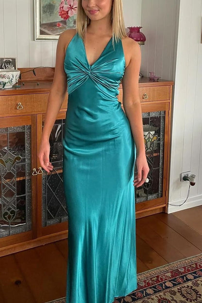 Sexy Meerjungfrau V-Ausschnitt langes Ballkleid P1620