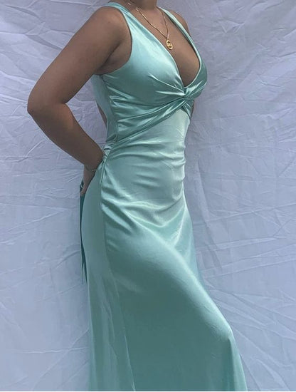 Sexy Meerjungfrau V-Ausschnitt langes Ballkleid P1620
