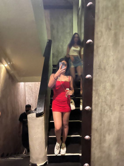 Sexy Fourreau Rouge Robes Courtes pour 18ème Anniversaire Tenues d'Anniversaire P1627