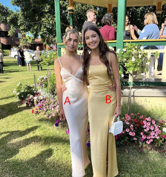 Sexy Sheath Straps Floor Length Prom Dress P1671