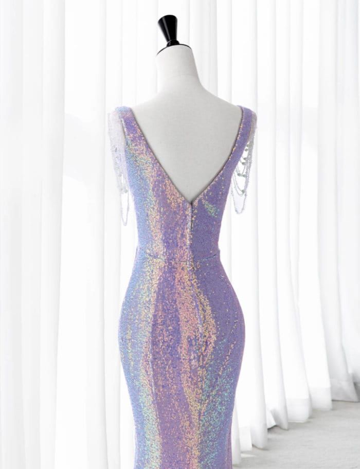 Luxurious Shiny Long Sequin Prom Dress P1714