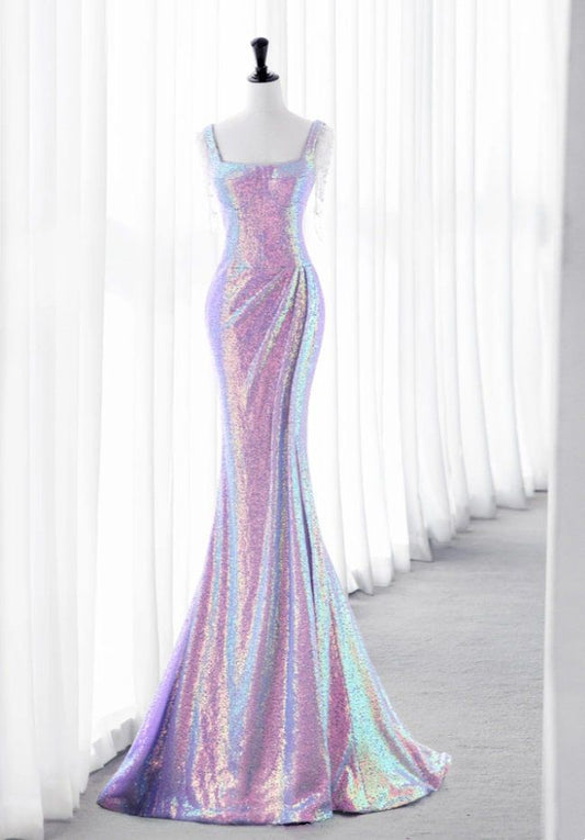 Luxurious Shiny Long Sequin Prom Dress P1714