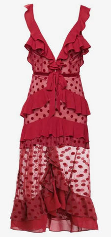Sexy Etuikleid Träger Chiffon Lang Gestuft Burgund Ballkleid P1753
