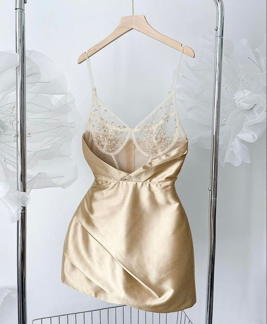 Simple A line Straps 18th Birthday Dresses Short Birthday Outfits P1760