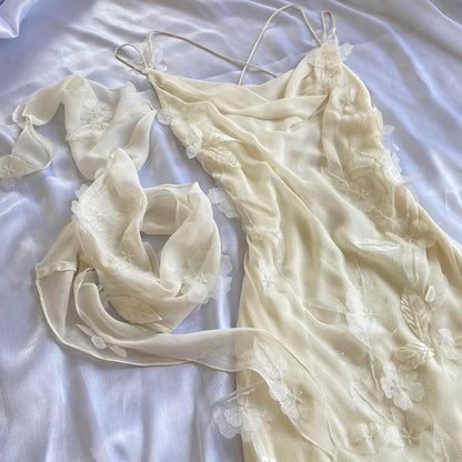 Sexy Scheiden-Träger Chiffon Champagner Lange Ballkleider P1765