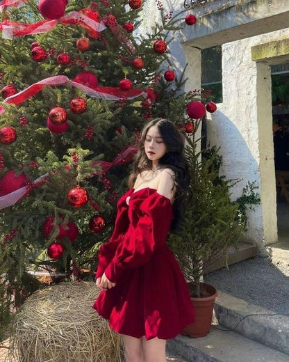 Sexy A line Burgundy 18th Long Sleeves Birthday Dresses Short Birthday – PreppyDress