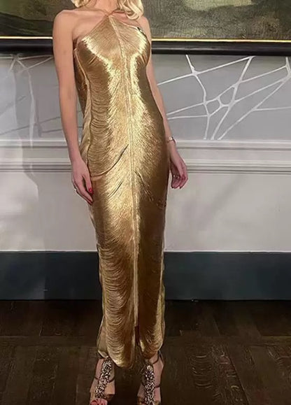 Sexy Mermaid Halter Hot Pink Long Prom Dresses P1807