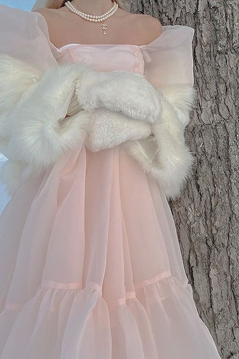 Princess 18th Pink Ball Gown Strapless Tulle Short Homecoming Dress Birthday Outfits C4570