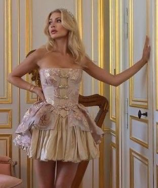 Vintage Ball Gown Gold Homecoming Dresses 18th Birthday Outfits P1823 – PreppyDress
