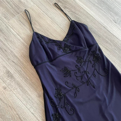 Robe de bal sirène sexy avec bretelles Bleu marine Robes de bal P1853