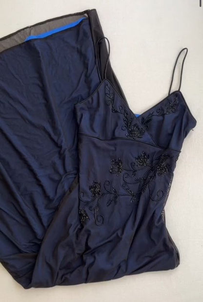 Robe de bal sirène sexy avec bretelles Bleu marine Robes de bal P1853