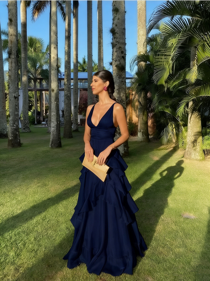A Line Orange Long Prom Dresses V Neck Formal Dress Outfits P1899 PreppyDress A Line Orange Long Prom Dresses V Neck Formal Dress Outfits P1899 PreppyDress