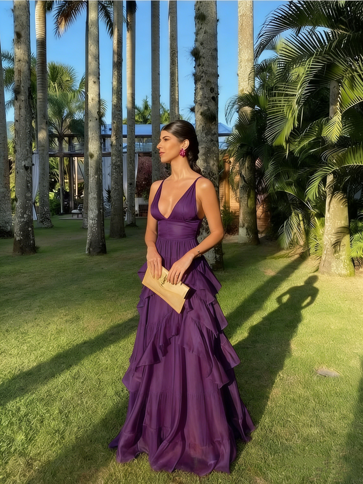 A Line Orange Long Prom Dresses V Neck Formal Dress Outfits P1899 PreppyDress A Line Orange Long Prom Dresses V Neck Formal Dress Outfits P1899 PreppyDress