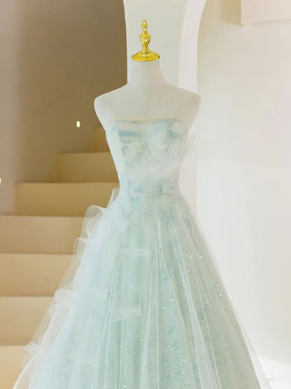 Fairy A line Sweethart Long Mint Green Prom Dresses 22th Birthday Outf PreppyDress Fairy A line Sweethart Long Mint Green Prom Dresses 22th Birthday Outf PreppyDress