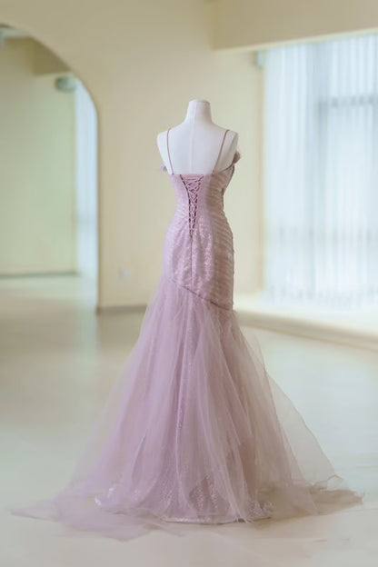 Feen-Meerjungfrau Trägerloses Pinkes Ballkleid Abendkleid P2040