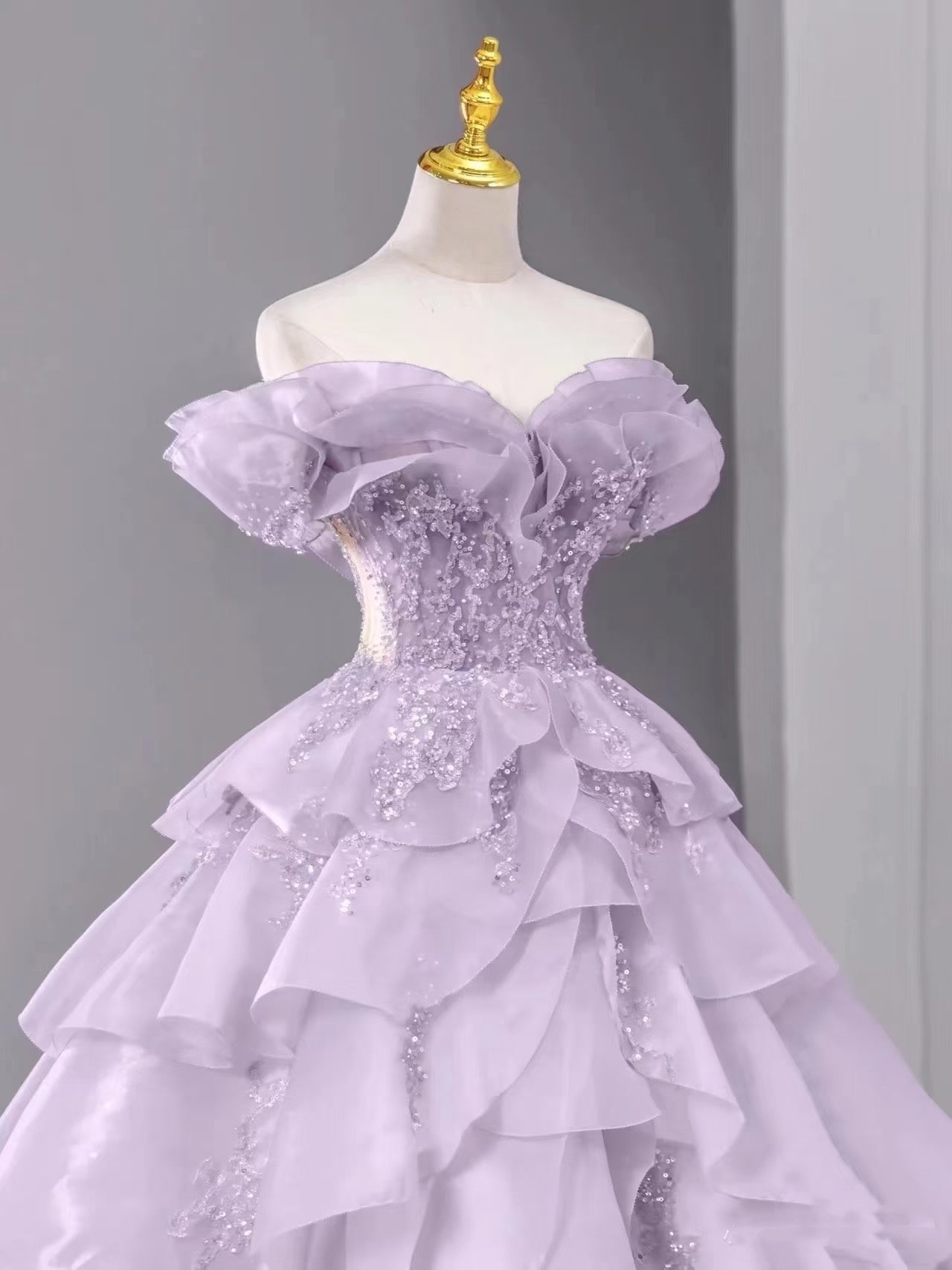 fitted lace wedding dress Meow Fruit Swan Fantasy 2.0 Princess Elegant Prom Dress – Sugarplum Store main image 1