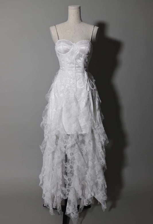 Sexy High Low Straps Prom Dresses 21th Birthday Outfit P2070