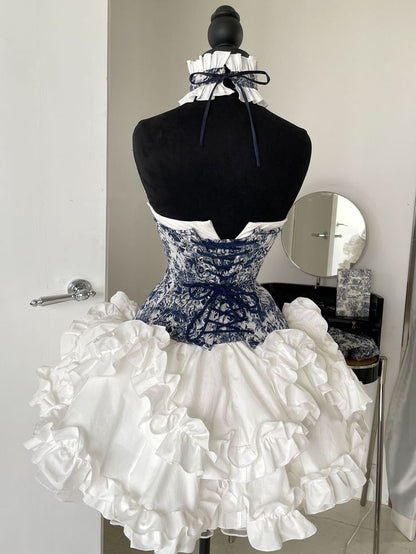 chinese dress ladies Velvi Long-Sleeve Short Homecoming Dress Rhodes White / XSmall main image 1