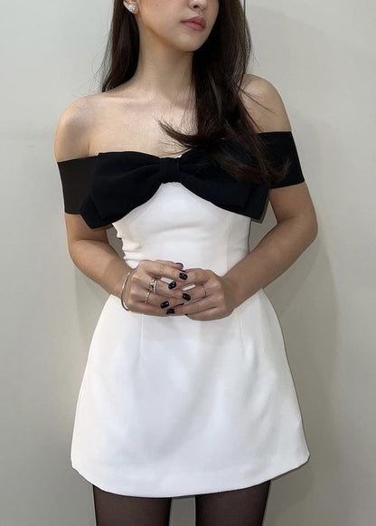 mignonne robe de bal bustier blanche coupe trapèze pour 16e anniversaire P2162