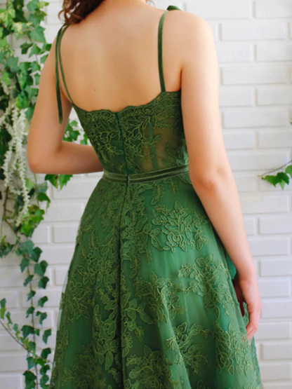 Green Lace Long Formal Graduation Dresses Birthday Outfits P2198 –  PreppyDress
