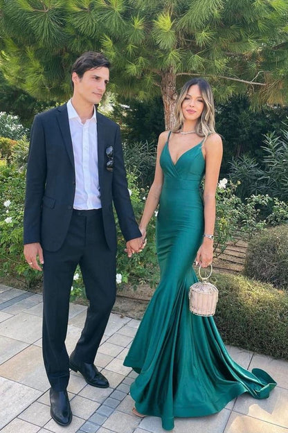 Elegante meerjungfraugrüne lange Abschlussballkleider Formelles Kleid P2223