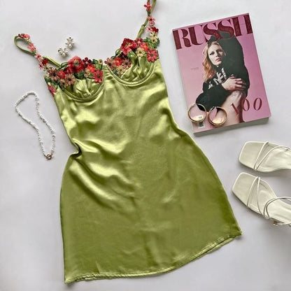Cute Sheath Straps Short Green Homecoming Dresses P2291