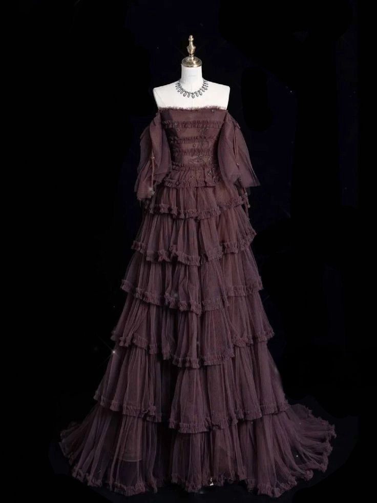 Chic Ball Gown Off The Shoulder Long Sleeves Evening Dress Tulle Long Prom Dresses P2340