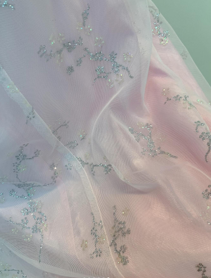 Robe de Soirée en Mousseline Rose Coupe Droite Col V Chic Longue pour Bal de Promo P2363