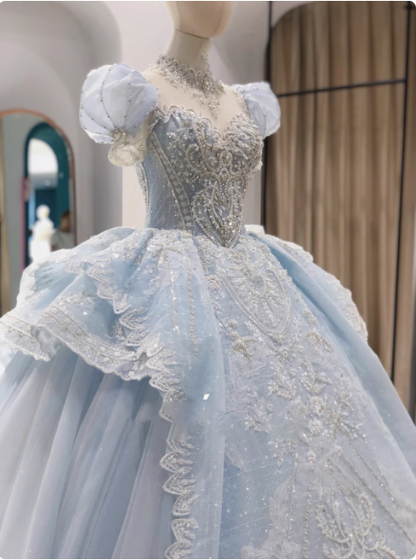 french blue wedding dress Rococo Romance: A Blue Wedding Inspired by Franois Boucher's Art