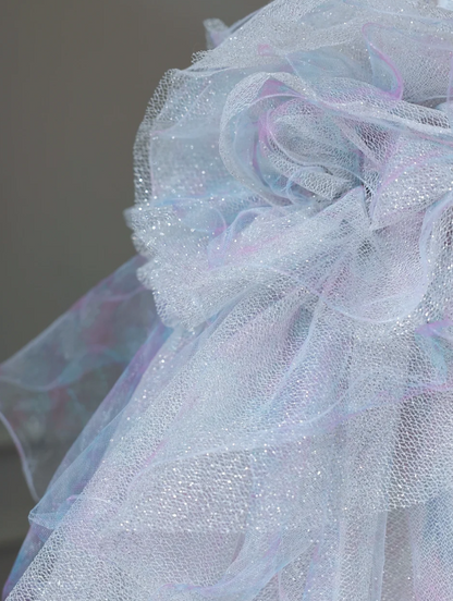 Robe de bal sirène en tulle à sequins lilas rêveuse P2550