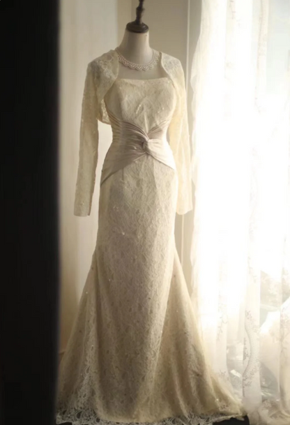 Meerjungfrauen-Hochzeitskleid mit Royal Lace-Taille P2822