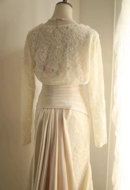 Meerjungfrauen-Hochzeitskleid mit Royal Lace-Taille P2822