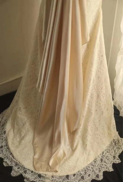 Meerjungfrauen-Hochzeitskleid mit Royal Lace-Taille P2822