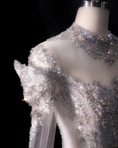 Gorgeous design purple crystal beaded princess fluffy floor-length wed PreppyDress Gorgeous design purple crystal beaded princess fluffy floor-length wed PreppyDress
