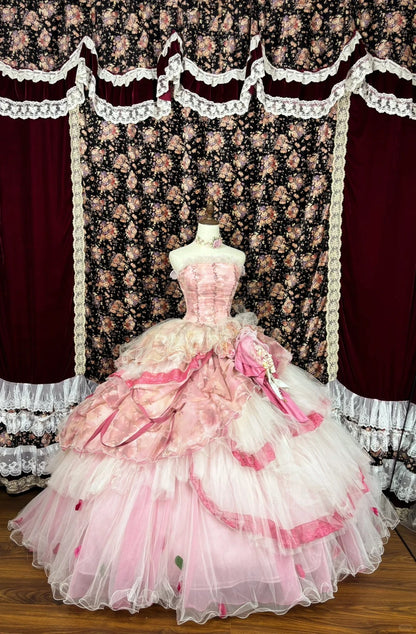 flower fairy wedding dress Fairy Off the Shoulder Flower Tulle Long Wedding Dress main image 1
