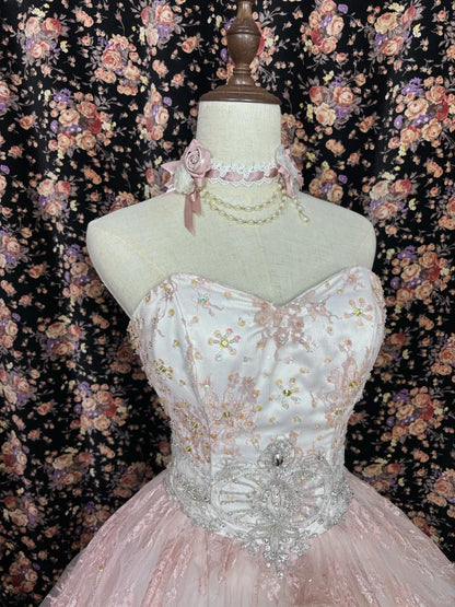 Moonlit Rose Heart-Shaped Neck Wedding Dress for Opening Ceremony with Moonlit Rose Heart-Shaped Neck Wedding Dress for Opening Ceremony with