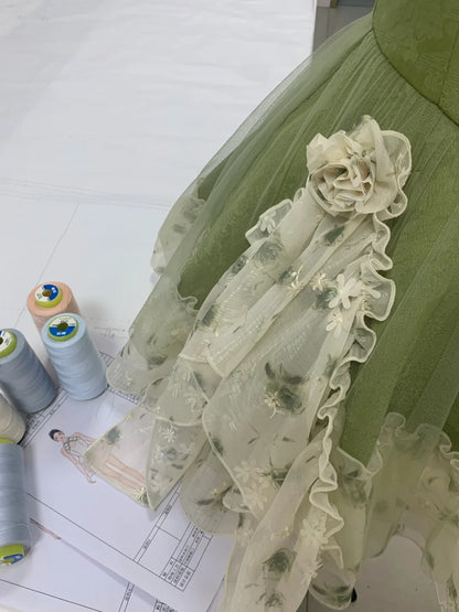 Vintage Green Strapless Ombre Tulle Mini Homecoming Dress P3161 PreppyDress Vintage Green Strapless Ombre Tulle Mini Homecoming Dress P3161 PreppyDress