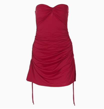 Sexy sweetheart neckline side drawstring pleated waist slim fit birthd –  PreppyDress