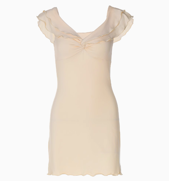 Sexy Crossover V-Neck Cuffed Sleeveless Fitted Homecoming Dress P3244